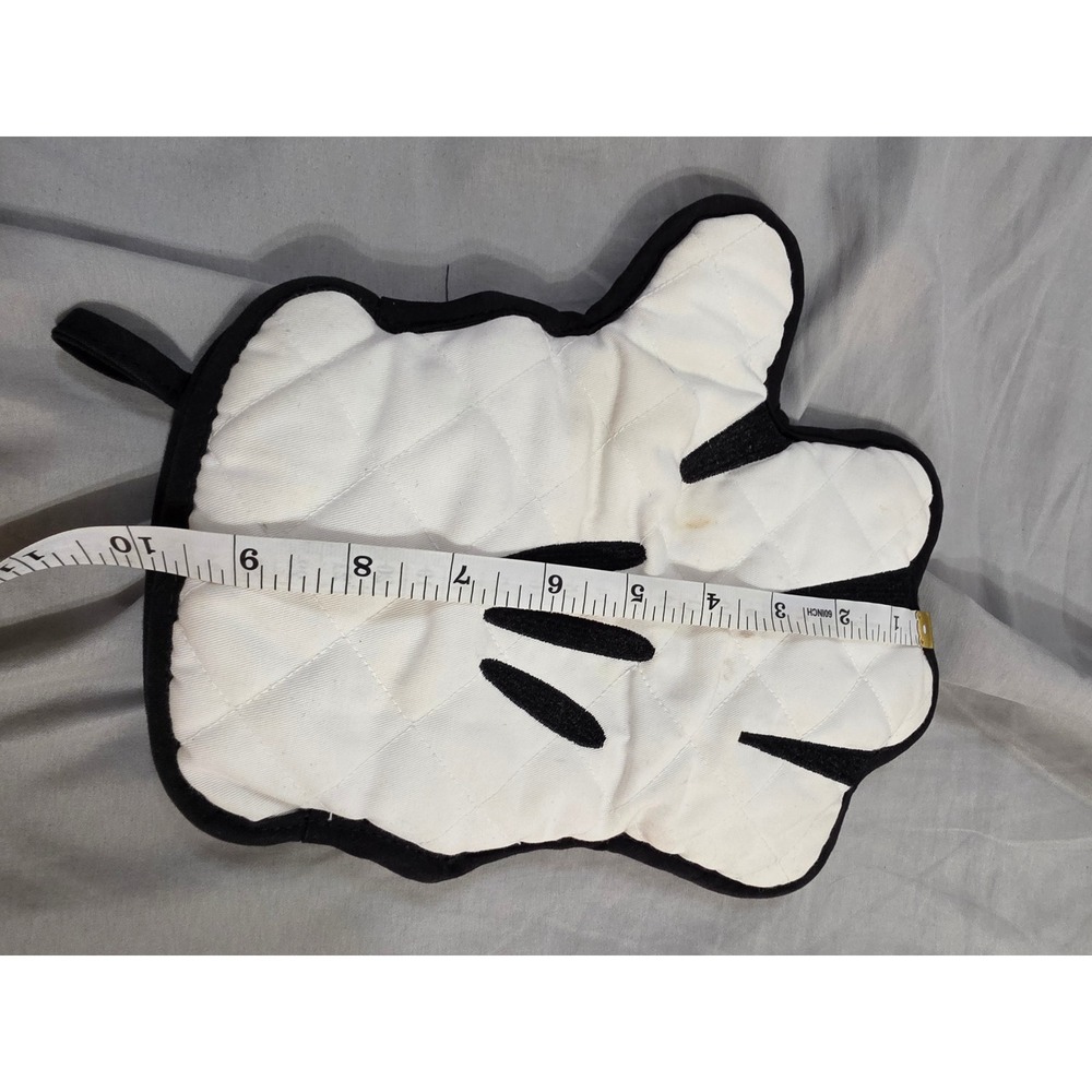 Hamburger helper Glove Oven Mitt White Black Quilted Cartoon Hand Kitchen Decor